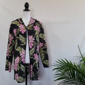 Tommy Bahama Medium Floral Silk Hooded Topper